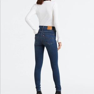 Levi’s mike high super skinny dark blue jeans